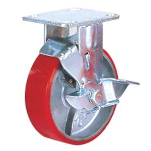 polyurethane brake side iron wheel core wheels caster